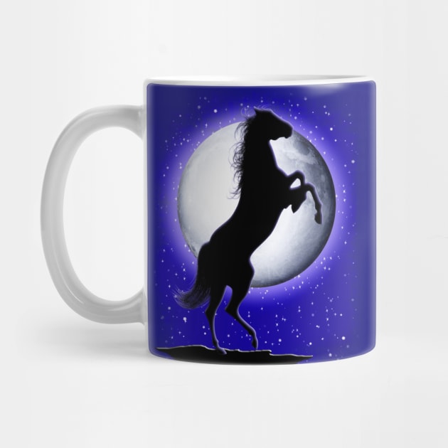 Wild Horse on Blue Moon by BluedarkArt